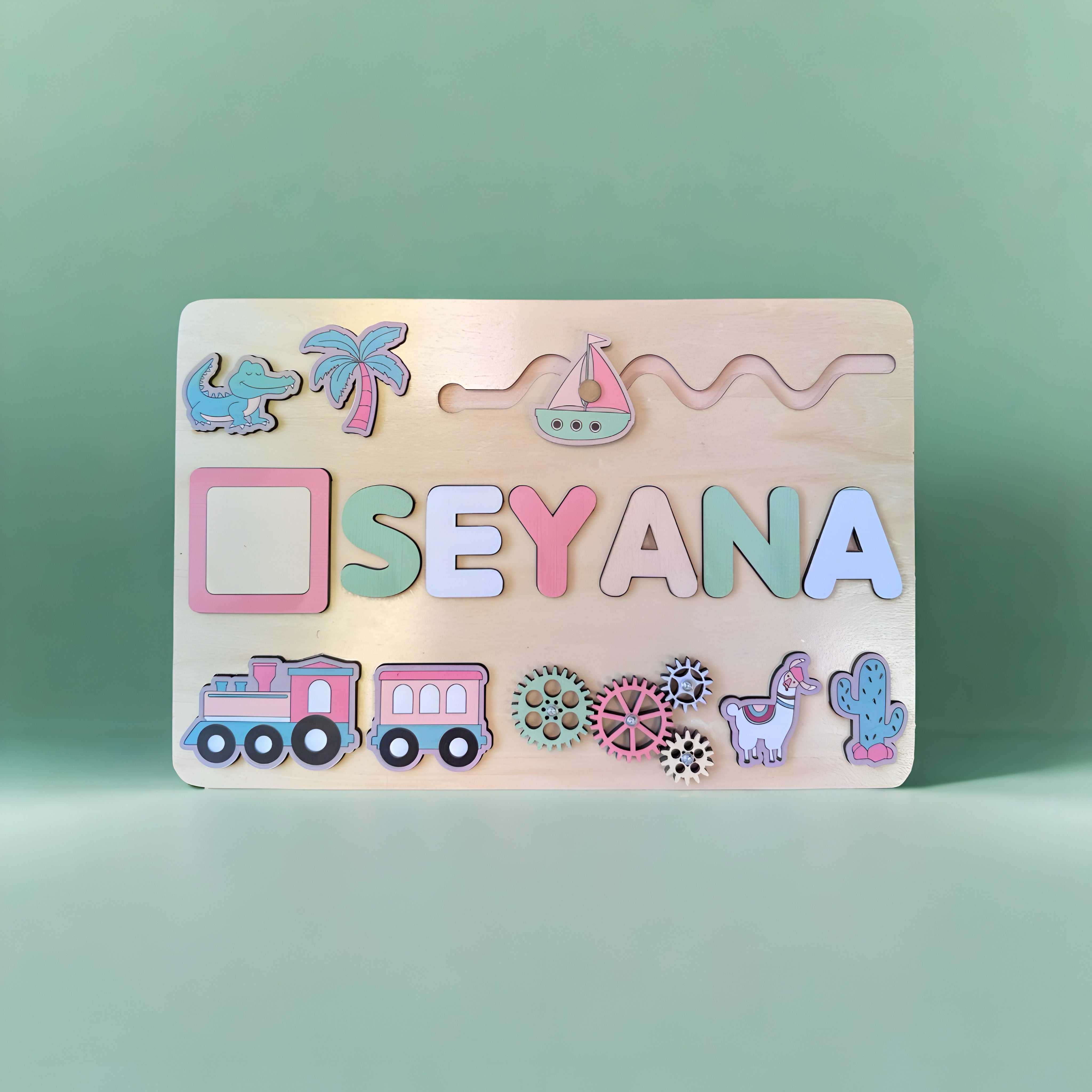 Puzzle en bois personnalisé Inspiré Montessori + E-book offert