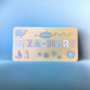 Puzzle en bois personnalisé Inspiré Montessori